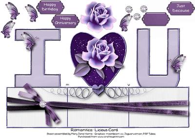 Romanticia-licious Tri-fold Card 2