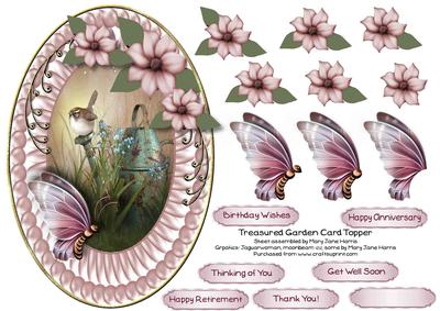 Treasured Garden Card Topper 1