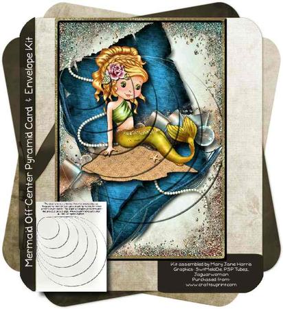Mermaid Off-center Pyramid Card & Envelope Kit
