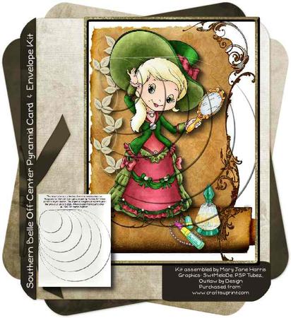 Southern Belle Off-center Pyramid Card & Envelope Kit