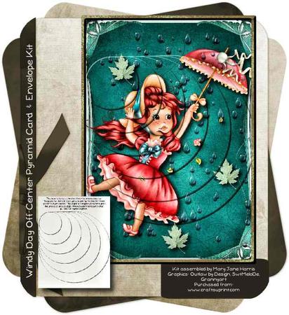 Windy Day Off-center Pyramid Card & Envelope Kit