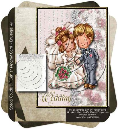 Special Couple Off-center Pyramid Card & Envleope Kit