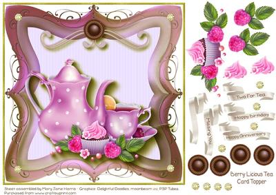 Berry-licious Tea Card Topper 3