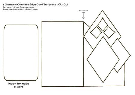3 Diamond Over the Edge Card Template - Cu4cu