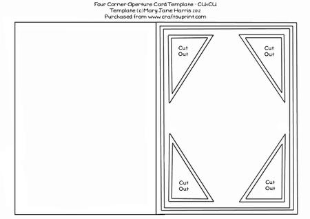 4 Corner Aperture Card Template - Cu4cu