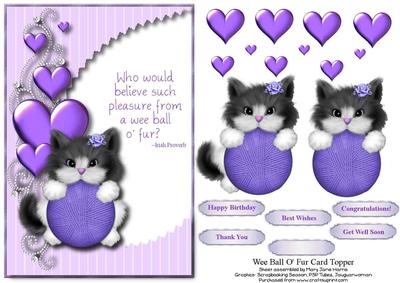 Wee Ball O' Fur Card Topper 2