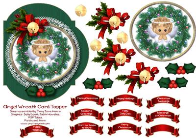 Angel Wreath Card Topper 1