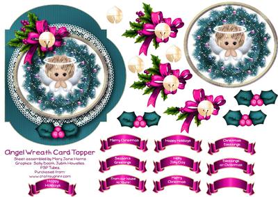 Angel Wreath Card Topper 2