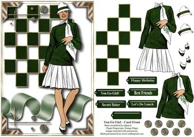 You Go Girl Topper in Green