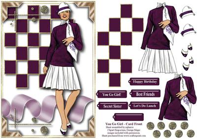 You Go Girl Topper in Purple