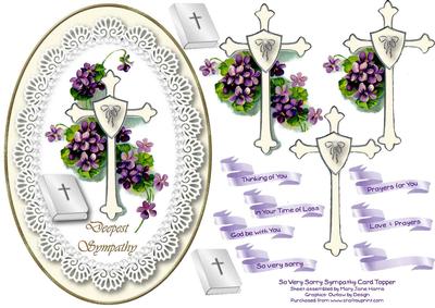 So Very Sorry Sympathy Card Topper 1