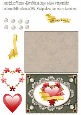 Hearts & Lace Valentine Card
