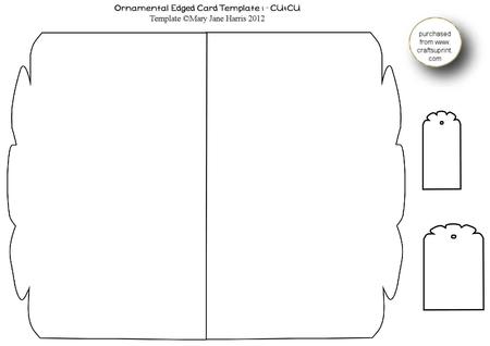 Ornamental Edged Card Template 1- Cu4cu