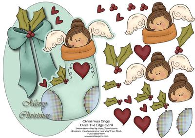 Christmas Angel Over the Edge Card Topper 1