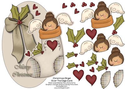 Christmas Angel Over the Edge Card Topper 2