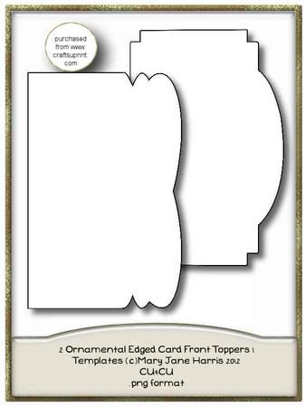2 Ornamental Edged Card Front Toppers 1 - Cu4cu