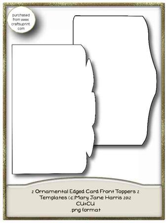 2 Ornamental Edged Card Front Toppers 2 - Cu4cu