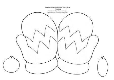 Winter Mittens Card Template - Cu4cu