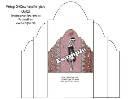 Vintage Art Deco Panel Template - Cu4cu