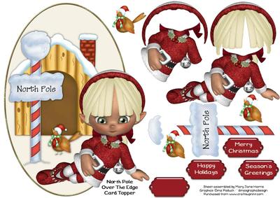 North Pole Over the Edge Card Topper