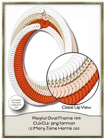 Playful Oval Frame 26b