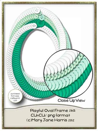 Playful Oval Frame 26c