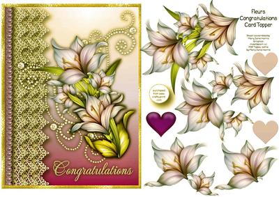Fleurs Congratulations Card Topper 3