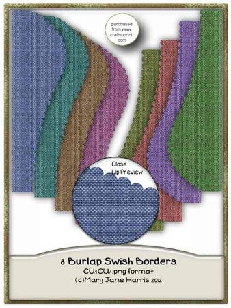 8 Burlap Swish Borders - Cu4cu