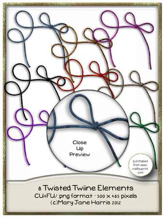 8 Twisted Twine Elements - Cu4cu