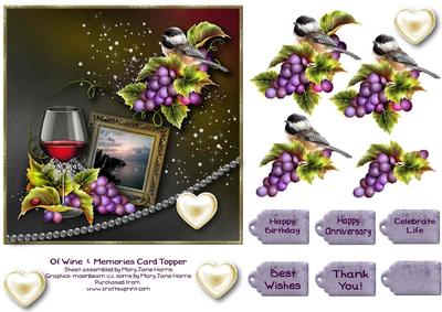 Of Wine & Memories Card Topper 1
