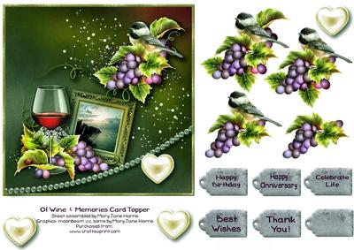 Of Wine & Memories Card Topper 2