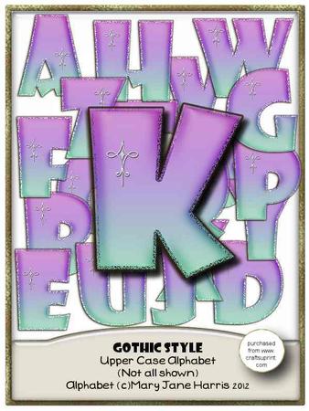 Gothic Style Upper Case Alphabet - Cu4cu