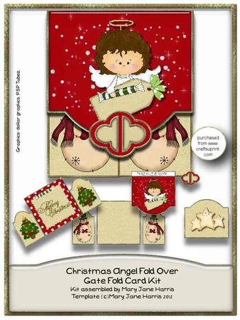 Christmas Angel Fold Over Gate Fold Card Kit