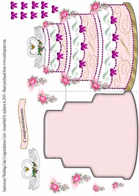 Anniversary/wedding Cake Congratulations Card