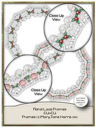 2 Floral Lace Frames - Cu4cu