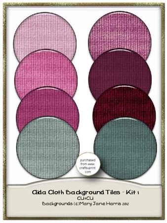 Sweet Love Aida Cloth Background Tiles - Cu4cu