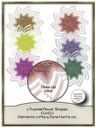 6 Twisted Flower Shapes - Cu4cu