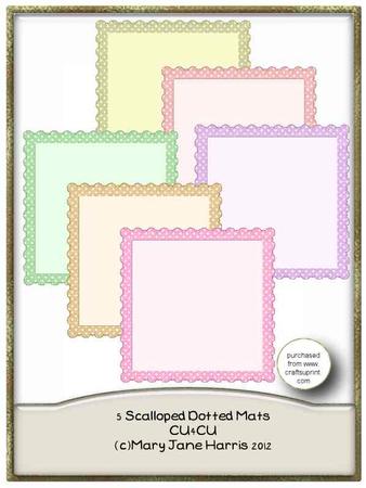 6 Scalloped Dotted Mats - Cu4cu
