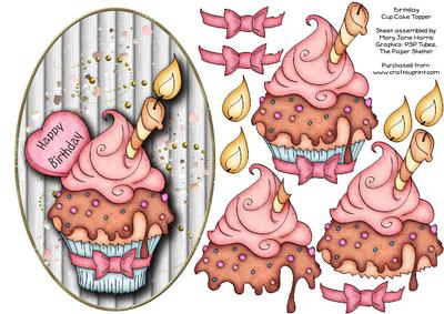 Birthday Cup Cake Topper 1