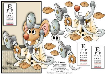 Dr. Mouse Card Topper (over the Edge) 2