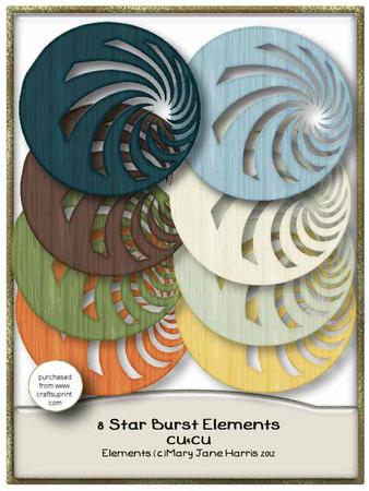 8 Star Burst Elements - Cu4cu
