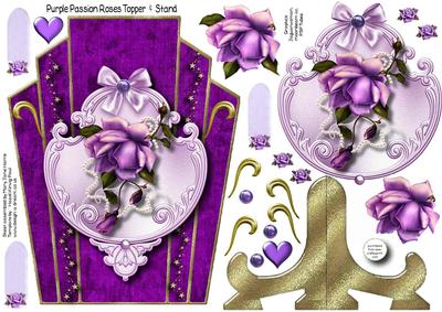 Passion Roses Topper & Card Stand 2