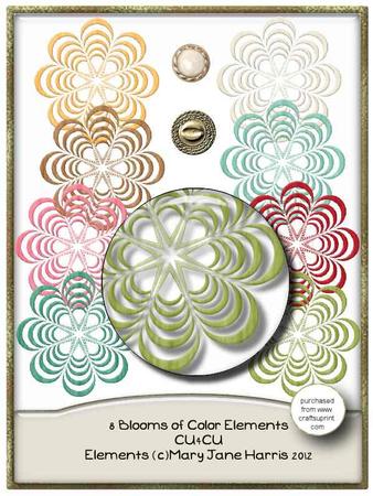 8 Blooms of Color Elements - Cu4cu