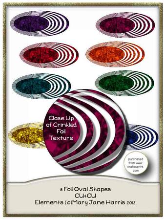 8 Foil Oval Shapes - Cu4cu
