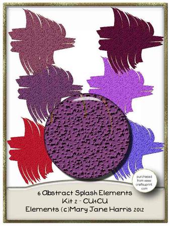6 Abstract Splash Elements - Cu4cu