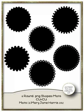 6 Round .png Shapes/mats - Cu4cu