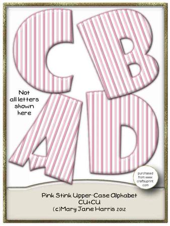 Pink Stink Upper-case Alpahbet - Cu4cu