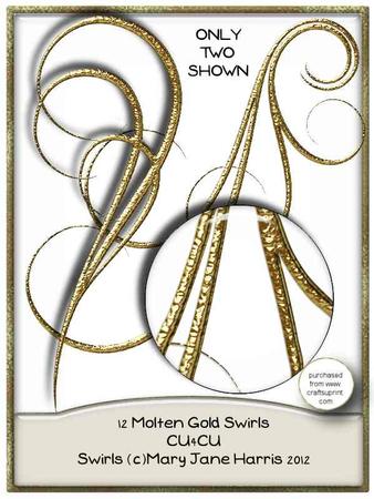 12 Molten Gold Swirls - Cu4cu
