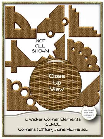 12 Wicker Corner Elements - Cu4cu