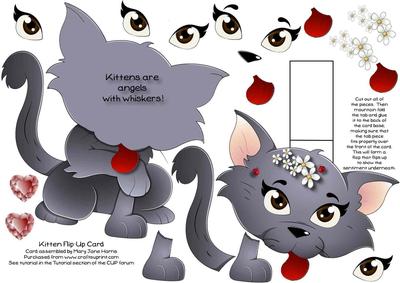 Kitten Flip-up Card 1